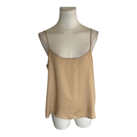 VINCE Pressed Petal Blouse Yellow Floral Pleated Crinkle Semi Sheer Top Shirt L - Picture 10 of 14